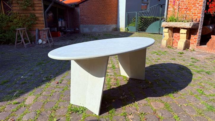 grote ovale tafel mortex/microtopping, Huis en Inrichting, Tafels | Eettafels, Nieuw, 100 tot 150 cm, 150 tot 200 cm, Vijf personen of meer