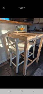 Bartafel met 2 barkrukken, Huis en Inrichting, Barren, Ophalen