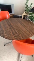Retro tafel rond - uitschuifbaar, Huis en Inrichting, Ophalen, Zo goed als nieuw, Rond
