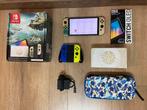 Nintedo Switch OLED - Perfecte Staat - Accessoires Erbij, Zo goed als nieuw, Met 3 controllers of meer, Met harde schijf, Switch OLED