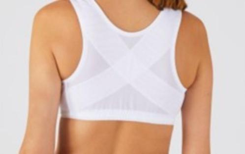 Beha zonder beugels, rechte rug, opent vooraan, Kleding | Dames, Ondergoed en Lingerie, BH, Wit, Ophalen of Verzenden