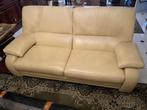 Ensemble canapé + fauteuil en cuir véritable – 3 parties, 150 à 200 cm, Enlèvement, Utilisé, /