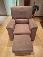 Massagezetel met voetsteun/opbergbak, Huis en Inrichting, Fauteuils, Ophalen, Zo goed als nieuw, 75 tot 100 cm, Leer