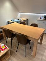 Eikenhouten eetkamertafel 180x90, Enlèvement, Comme neuf, Chêne