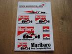 Honda F1 Marlboro McLaren WCT Stickers Marlboro McLaren, Ophalen of Verzenden, Nieuw, Auto of Motor