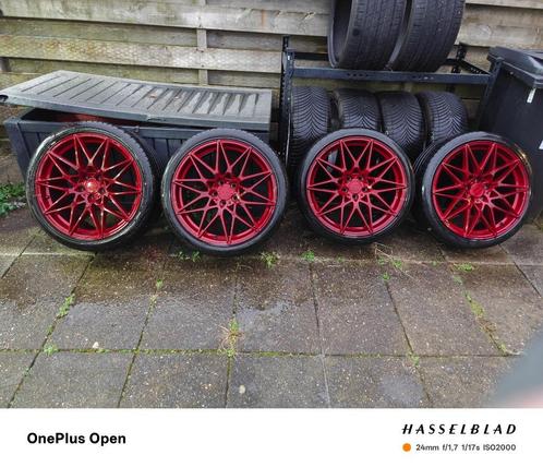 TESLA MODEL 3 WIELEN 19 20 INCH 5X114,3 MET BANDEN, Auto-onderdelen, Banden en Velgen, Banden en Velgen, Personenwagen, Gebruikt