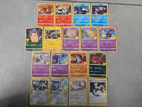 Celebrations 17 verschillende kaarten, Hobby en Vrije tijd, Verzamelkaartspellen | Pokémon, Zo goed als nieuw, Meerdere kaarten