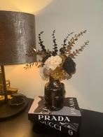 Richmond vaas met kunstbloemen, Huis en Inrichting, Ophalen, Overige materialen, Zwart, Nieuw