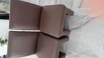 Bruine lederen stoelen., Ophalen, Zo goed als nieuw