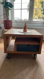 Eiken salontafel op wielen Henders & Hazel, Huis en Inrichting, Ophalen, Gebruikt