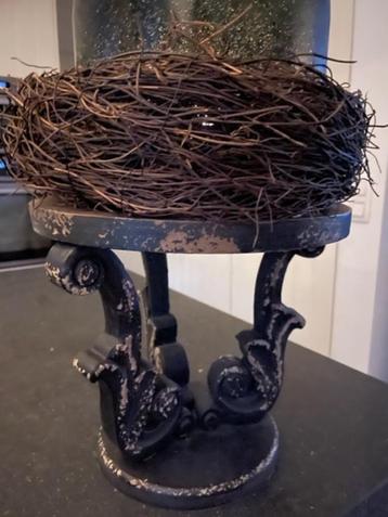 Houten Voet - Poer - Brocante - Clayre & Eef Etagère op voet beschikbaar voor biedingen