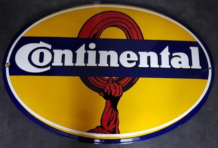 Continental banden bord reclame en andere decoratie borden, Verzamelen, Merken en Reclamevoorwerpen, Zo goed als nieuw, Reclamebord