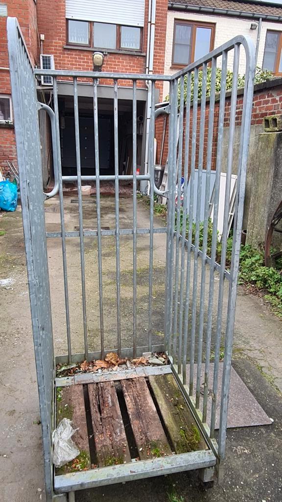 Transport rek metaal met wielen/rem, Doe-het-zelf en Bouw, Transportwagens, Gebruikt, Transportkar, Ophalen