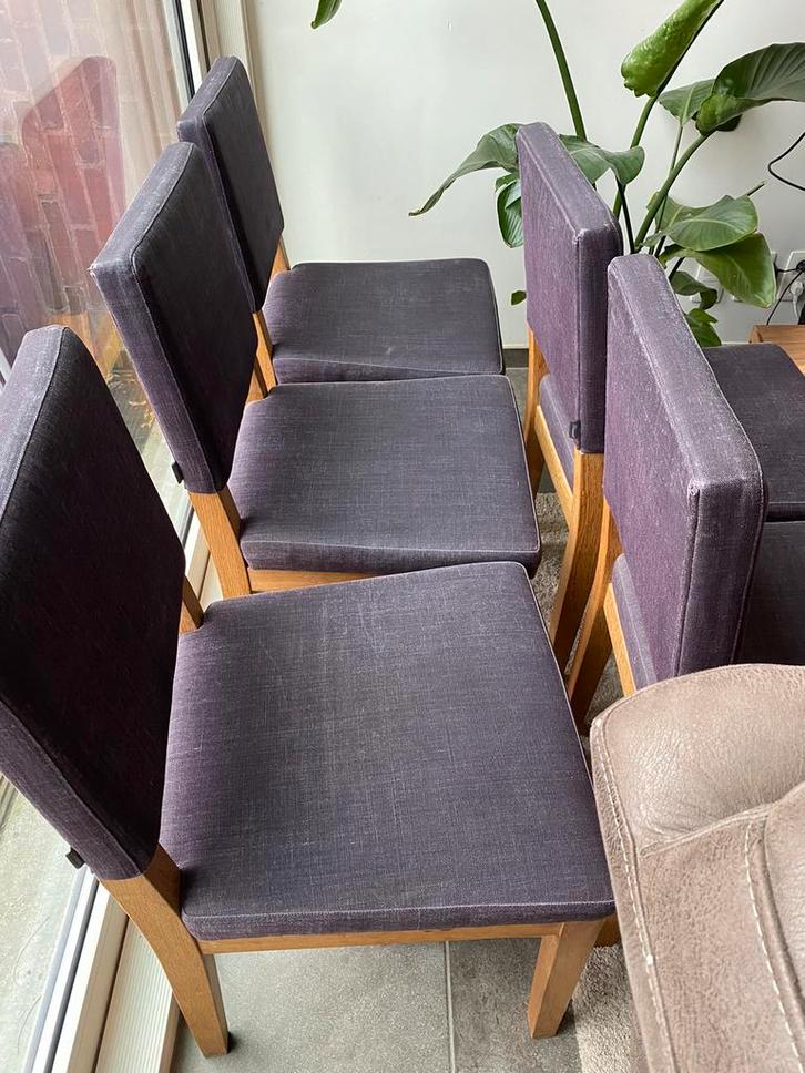 5 eetkamerstoelen Flamant, Maison & Meubles, Chaises, Utilisé, Cinq, Six Chaises ou plus, Tissus, Autres couleurs, Enlèvement
