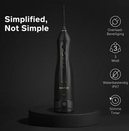 Bintoi iSonic Black Series F600 Waterflosser Flosapparaten, Handtassen en Accessoires, Uiterlijk | Mondverzorging, Nieuw, Tandpasta