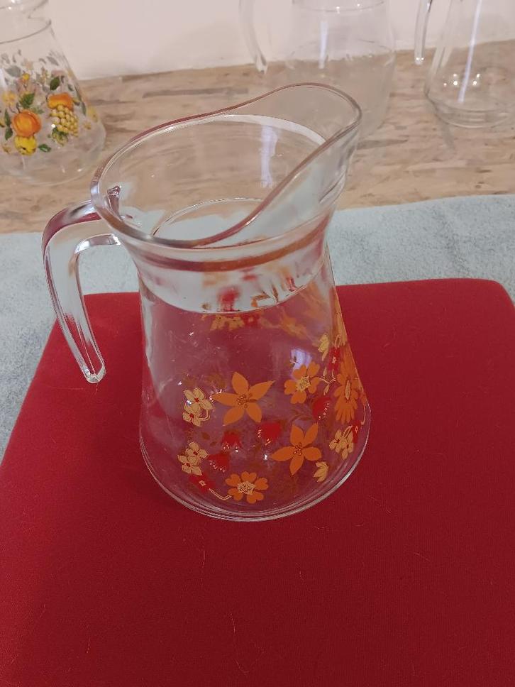 cruche en verre des années 1970, Antiek en Kunst, Antiek | Glaswerk en Kristal, Ophalen of Verzenden
