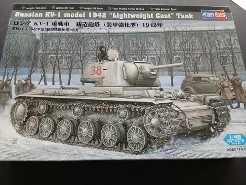 Hobby Boss (84814) Russische KV-I om 1:48, Hobby en Vrije tijd, Modelbouw | Auto's en Voertuigen, Nieuw, Tank, 1:32 tot 1:50, Overige merken