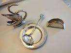 Zilveren metalen decoratieset, Ophalen, Zo goed als nieuw