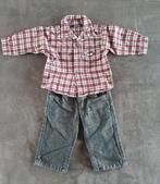 Jeans en geruit hemdje - Maat 68, Enfants & Bébés, Vêtements de bébé | Taille 68, Garçon, Enlèvement ou Envoi, Ensemble, JBC