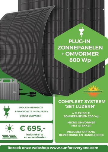 Kit de panneaux solaires Plug & Play 800W + micro-onduleur, Envoi, Neuf