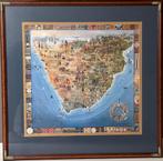 Ethnische Map Zuidelijk Afrika - Charlotte F.K. 1990, Antiek en Kunst, Ophalen