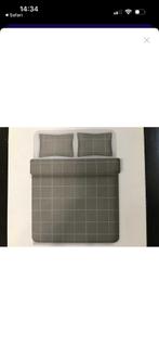 Dekbedovertrek strepen, Neuf, Gris, Enlèvement ou Envoi, Housse de couette