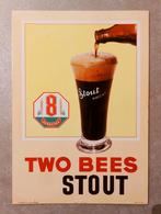 1966 Haecht Two Bees Stout reclame bord, Verzamelen, Merken en Reclamevoorwerpen, Ophalen of Verzenden, Zo goed als nieuw