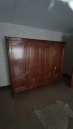 Massief eiken 4-deurs kleerkast 225x187cm, Ophalen