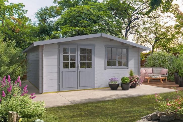 Blokhut - Tuinhuis Toledo | 34 mm | vuren onbehandeld, Hobby en Vrije tijd, Overige Hobby en Vrije tijd, Nieuw, Verzenden