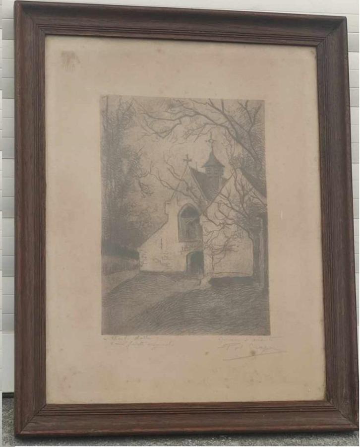 Eau forte épreuve d artiste signe pol craps, Antiek en Kunst, Kunst | Etsen en Gravures, Ophalen of Verzenden