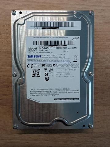 HDD 1TB Samsung 3.5" beschikbaar voor biedingen