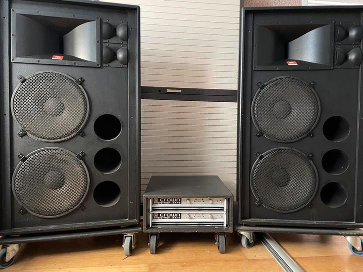 2 x JBL 4777 klankkasten met 2 Crown versterkers, Audio, Tv en Foto, Luidsprekerboxen, Zo goed als nieuw, JBL, Ophalen