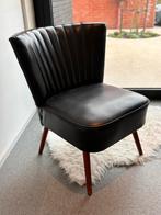Vintage ‘Expo 58’ lounge cocktail zetel zwart, Ophalen, Gebruikt, Leer, Vintage