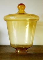 Vintage geel glazen vaas / globe, Antiek en Kunst, Ophalen of Verzenden