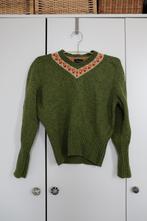 Green Wool Sweater with Orange Details, Enlèvement ou Envoi, Bleyle, Comme neuf, Vert