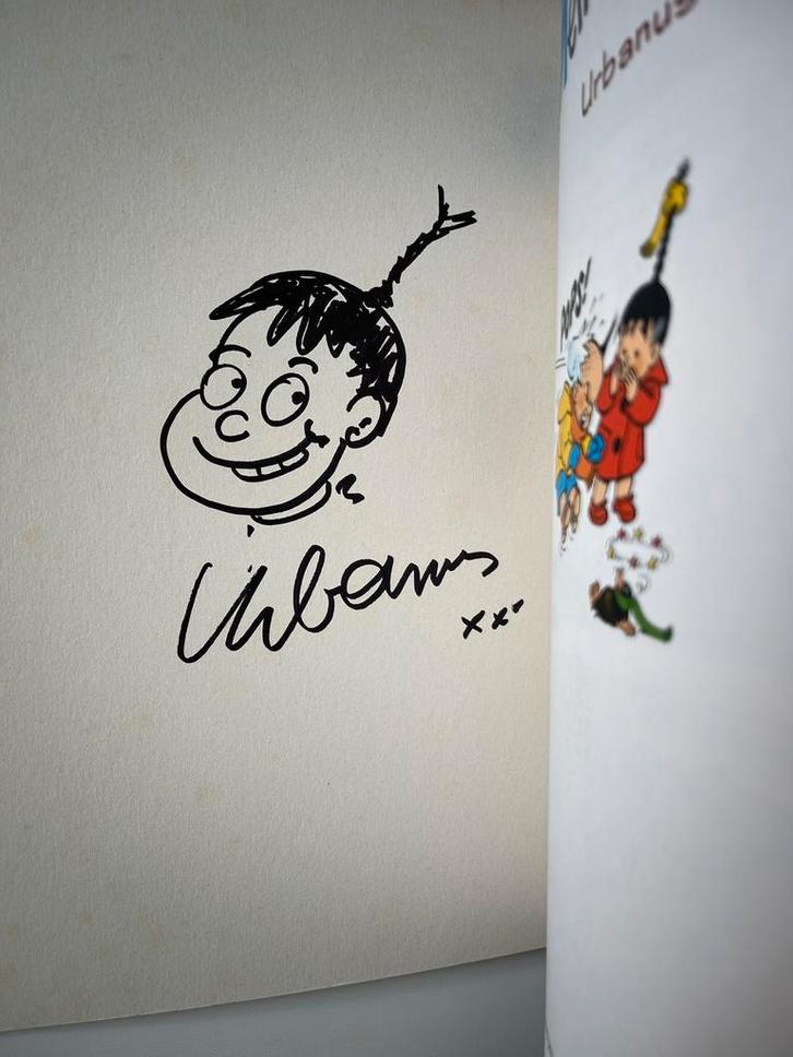 Tekening urbanus gesigneerd mieleke melleke mol 1, Boeken, Stripverhalen, Zo goed als nieuw, Ophalen of Verzenden
