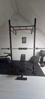 Home Gym Set – PowerCage, Bench, 140kg en veel extra’s, Sport en Fitness, Fitnessmaterialen, Ophalen, Zo goed als nieuw, Benen