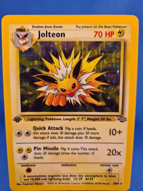Jolteon 4/64 - Jungle (1st edition), Hobby en Vrije tijd, Verzamelkaartspellen | Pokémon, Gebruikt, Verzenden