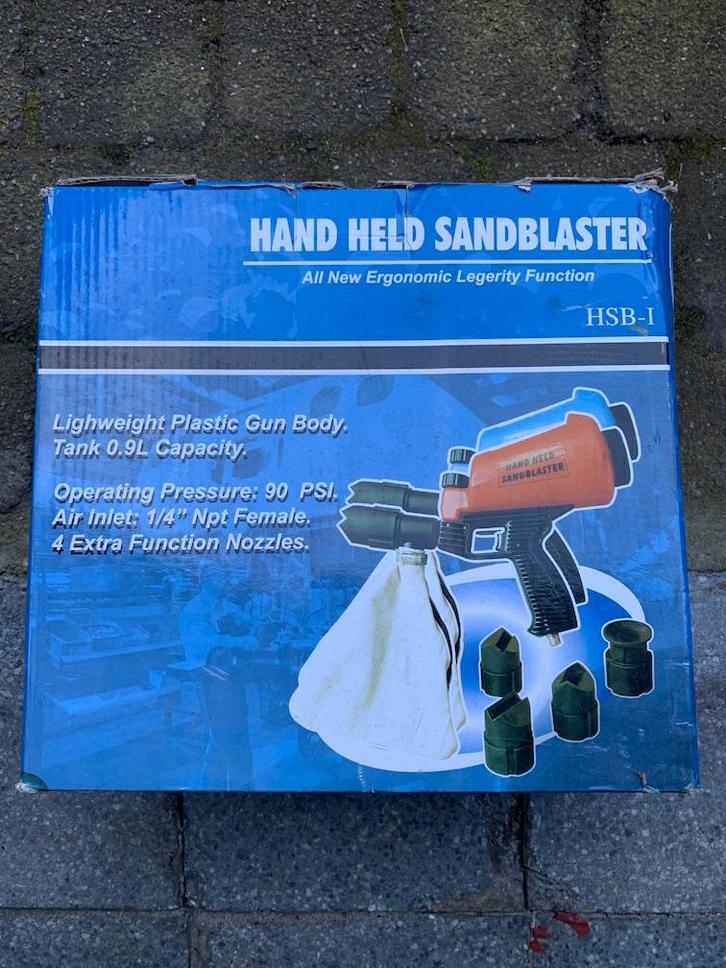 SABLEUSE À MAIN À GRAVITÉ SPOTBLASTER AVEC SAC DE RÉCUP, Autos : Pièces & Accessoires, Petit matériel, Pièces Oldtimer ou Ancêtre
