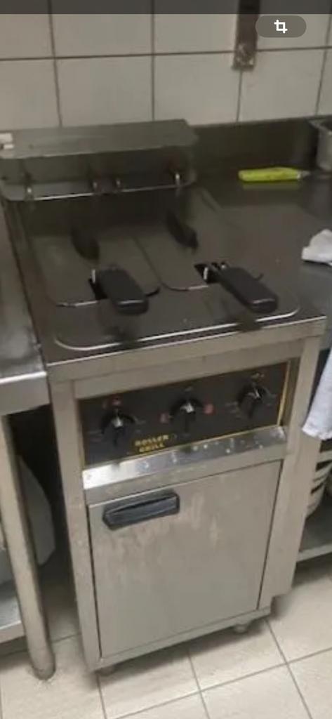 Professionele elektrische friteuse met rolgrill, Zakelijke goederen, Horeca | Keukenapparatuur, Fornuis, Frituur en Grillen, Gebruikt