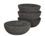 kom in lavasteen diam 14 x5cm (set van 2 ), Overige materialen, Schaal, Rond, Nieuw