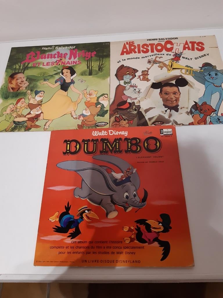 Lot de 3 vinyles 33 tour Disney, Enlèvement ou Envoi, Comme neuf