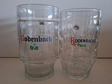 2 verschillende 0,5 bierglazen brouwerij Rodenbach Roeselare, Enlèvement ou Envoi, Comme neuf