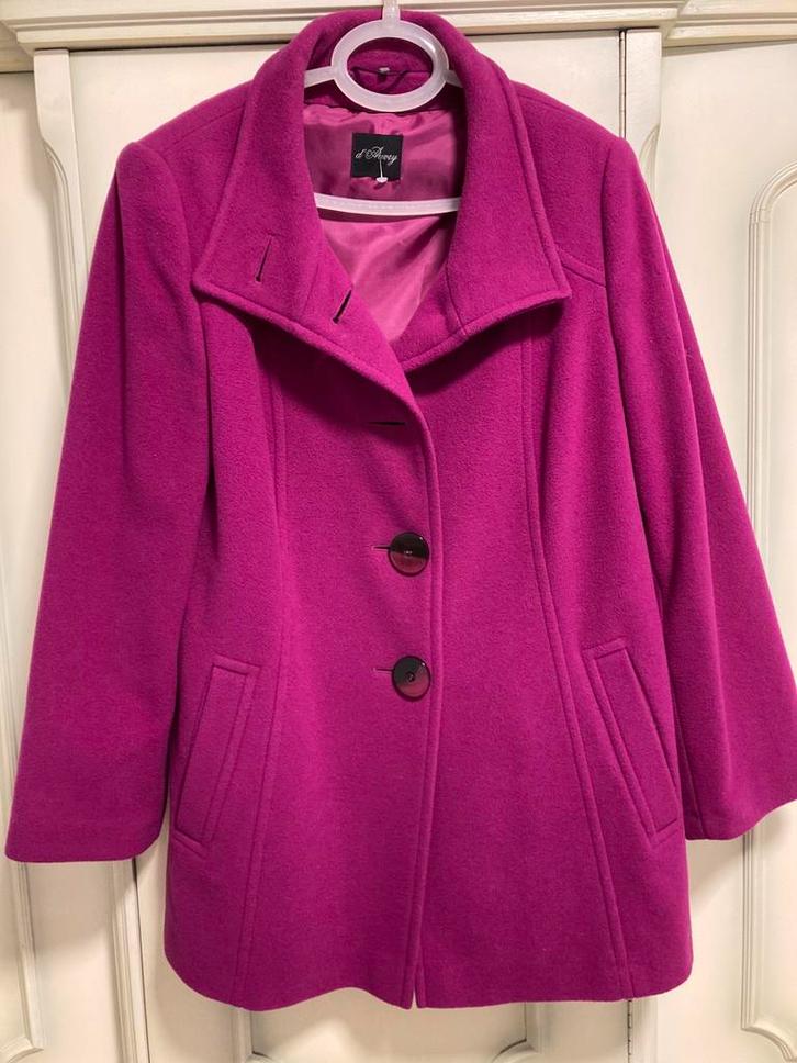 Mantel D’Auvry maat 42 - nieuwstaat !, Kleding | Dames, Jassen | Winter, Zo goed als nieuw, Maat 42/44 (L), Overige kleuren, Ophalen of Verzenden