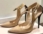 Jimmy Choo Crème Zwart Stiletto Hakken maat 38, Verzenden, Zo goed als nieuw, Zwart