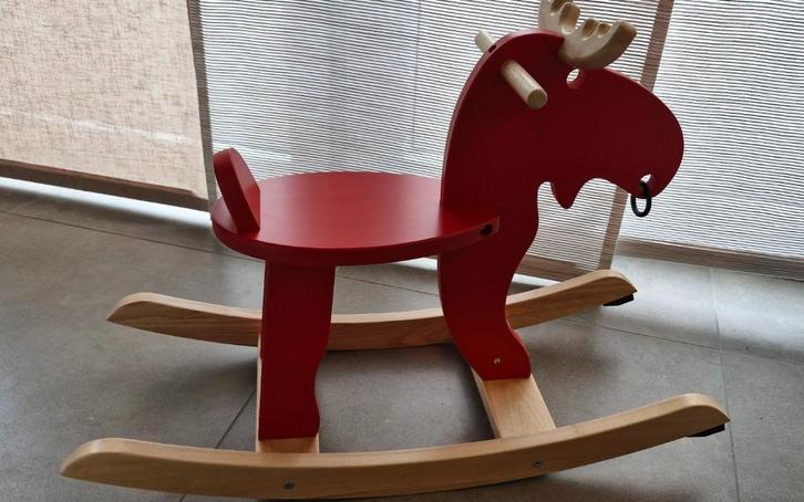 Houten schoomelpaardje IKEA, Kinderen en Baby's, Speelgoed | Hobbelfiguren, Zo goed als nieuw, Ophalen