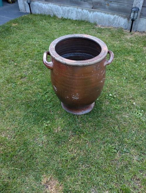 Bloempot, Tuin en Terras, Bloembakken en Plantenbakken, Gebruikt, Steen, Balkon, Tuin, 30 tot 60 cm, Rond, Ophalen