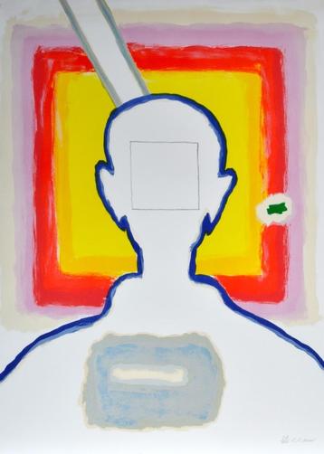 Roger Raveel - Zelfportret in tegenlicht, Enlèvement