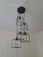 Zwarte lamp., Huis en Inrichting, Lampen | Hanglampen, Ophalen, Zo goed als nieuw, Glas, 75 cm of meer