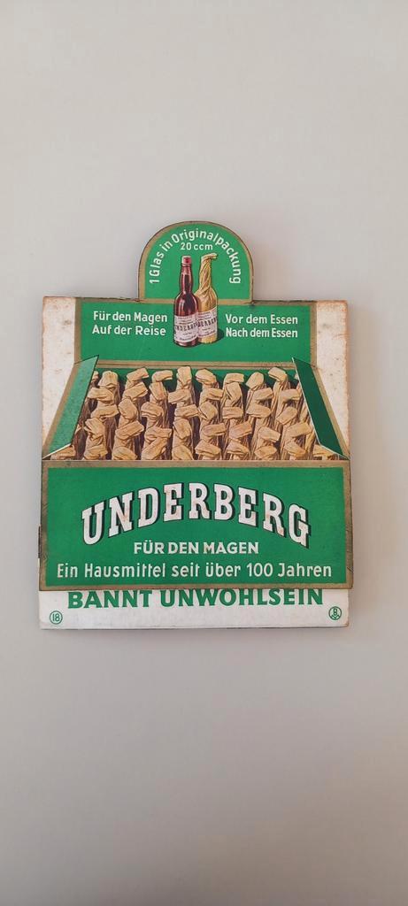 Underberg lucifertasje met reclame, Verzamelen, Merken en Reclamevoorwerpen, Gebruikt, Ophalen of Verzenden